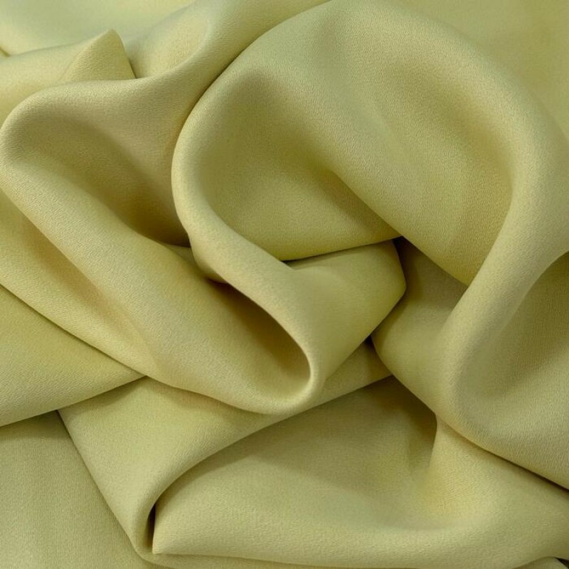 Crepe Patou de Acetato Amarelo Manteiga