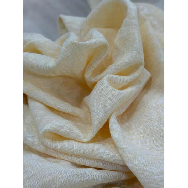 Cambraia de Linho Santorini Amarelo Liso