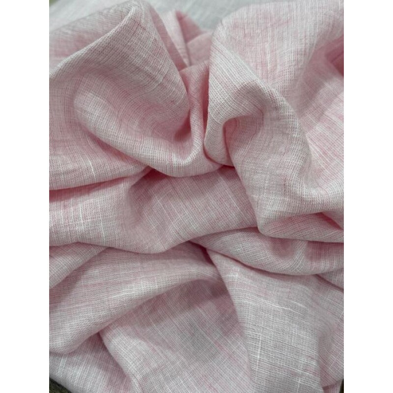 Cambraia de Linho Santorini Fio Tinto Rosa