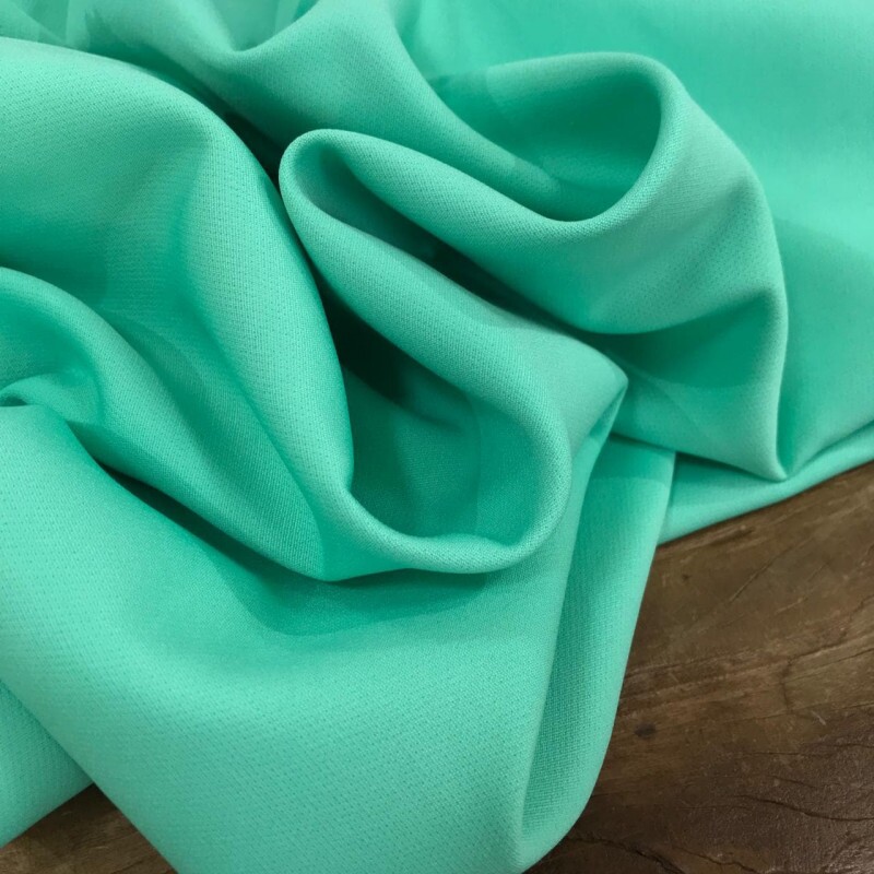 Alfaiataria Crepe Carolina Liso Verde Água Alfaiataria Crepe Carolina Liso Verde Água