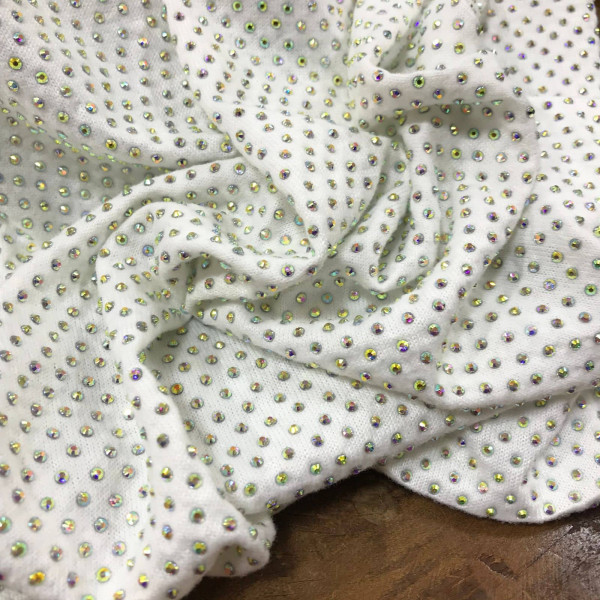 Malha Chaton Off White com Strass