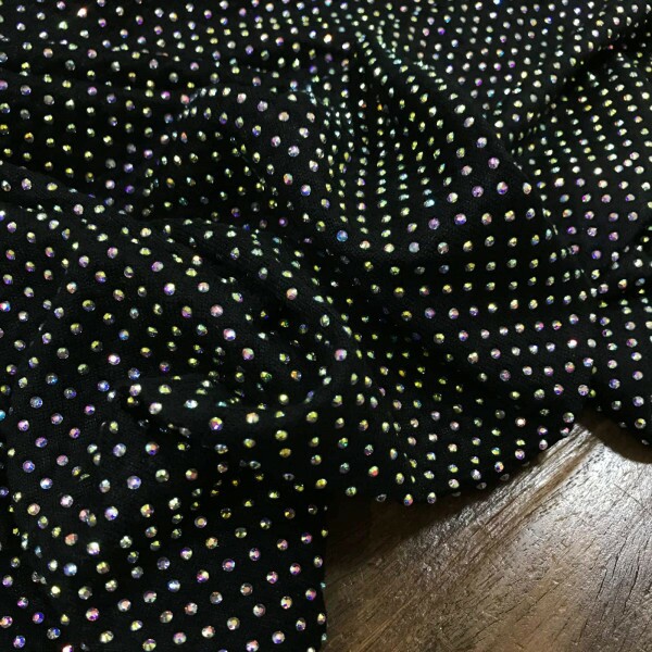 Malha Chaton Preto com Strass
