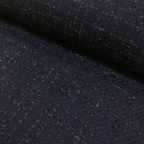 Tweed Azul Marinho com Lurex 