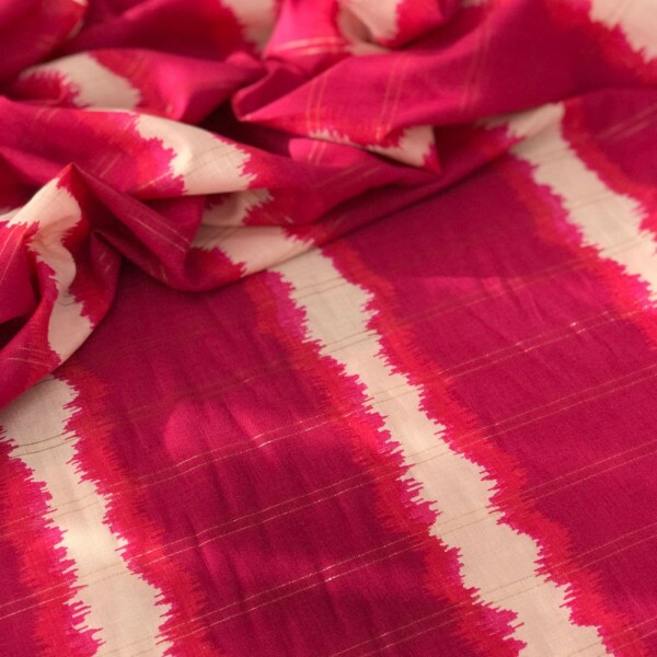 Viscose Filetada Pink com Dourado