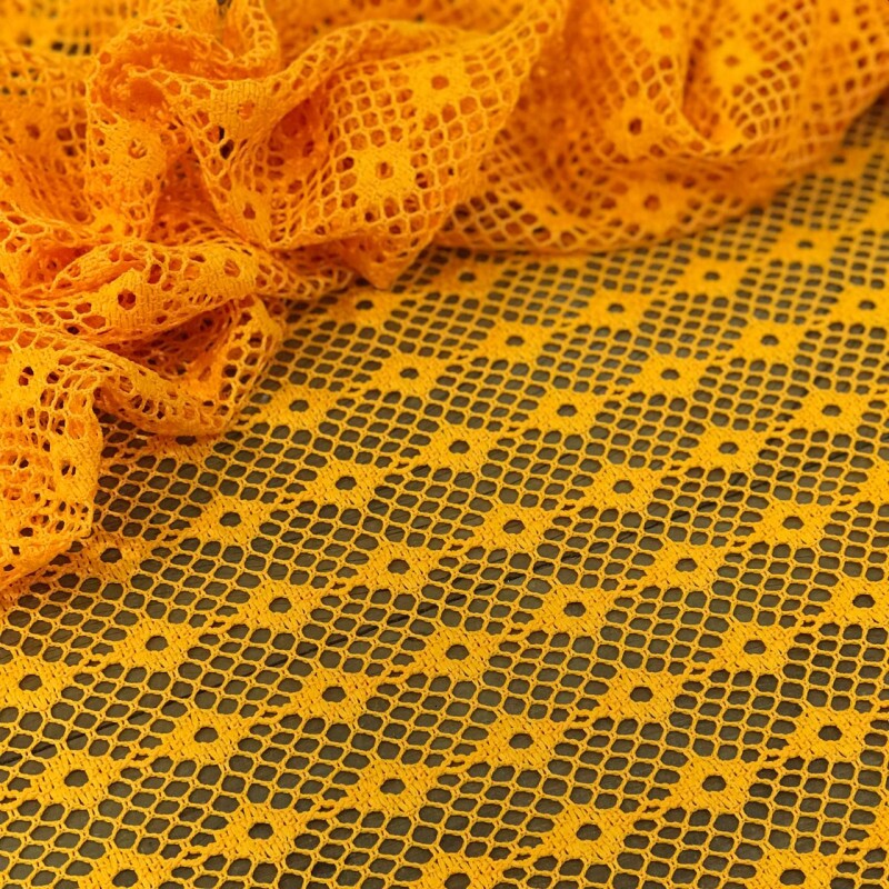 Tela Crochet Ferreti Laranja 