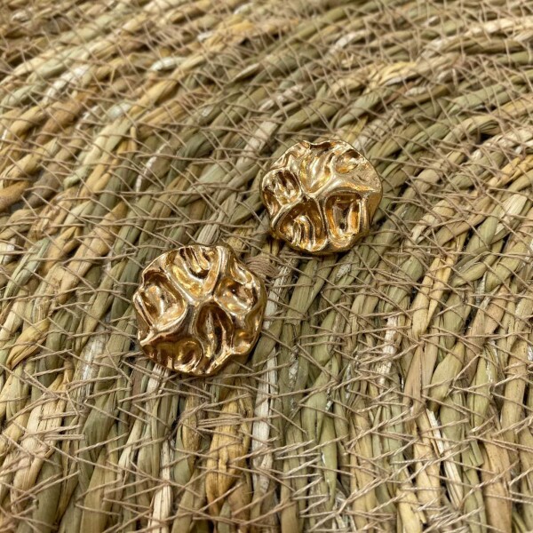 Botão Dourado Irregular Grande - 11276