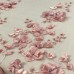 Tule Floral 3D Rosa