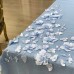 Tule Floral 3D Azul Serenity