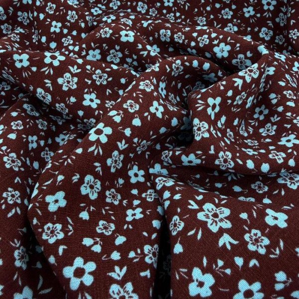 Viscolinho Liberty Azul e Marrom