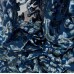 Devorê de Viscose Fundo Azul