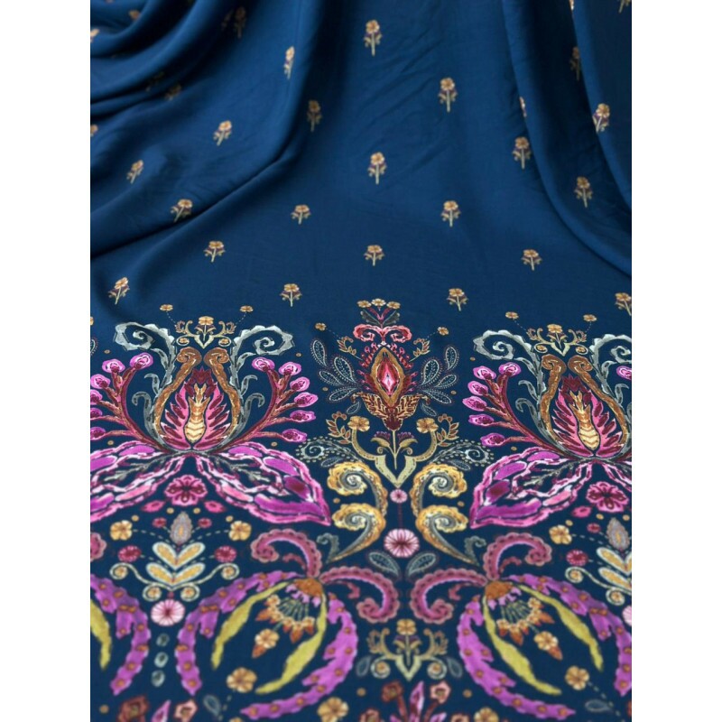 Viscose Estampada com Barrado Viscose Estampada com Barrado